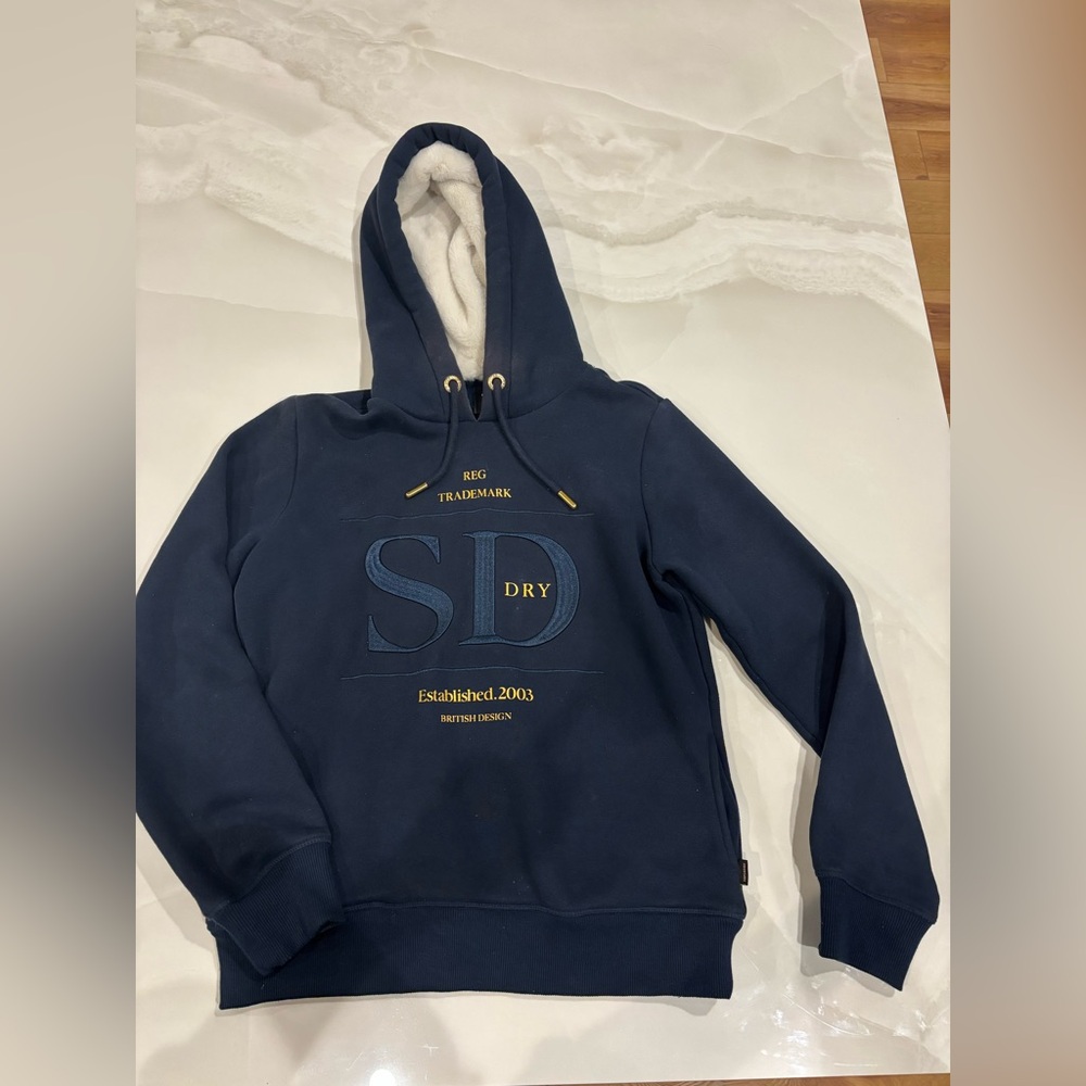 SUPERDRY Embroidered Navy Blue Hoodie